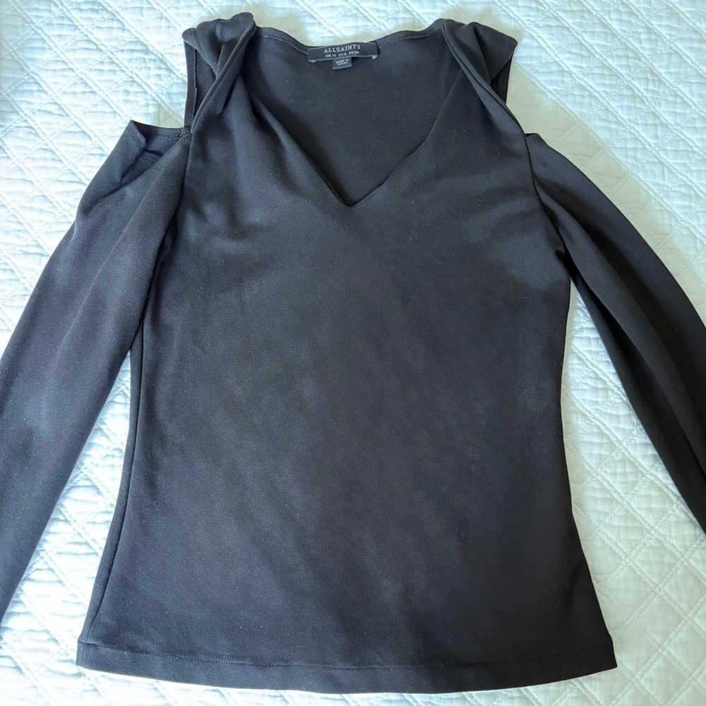 All Saints Cold Shoulder Top